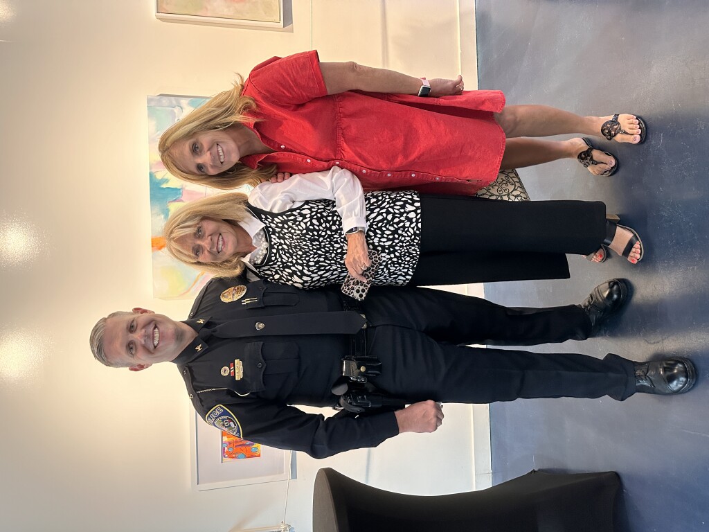 Chief Smith with Marsha Smith and Kim Savino